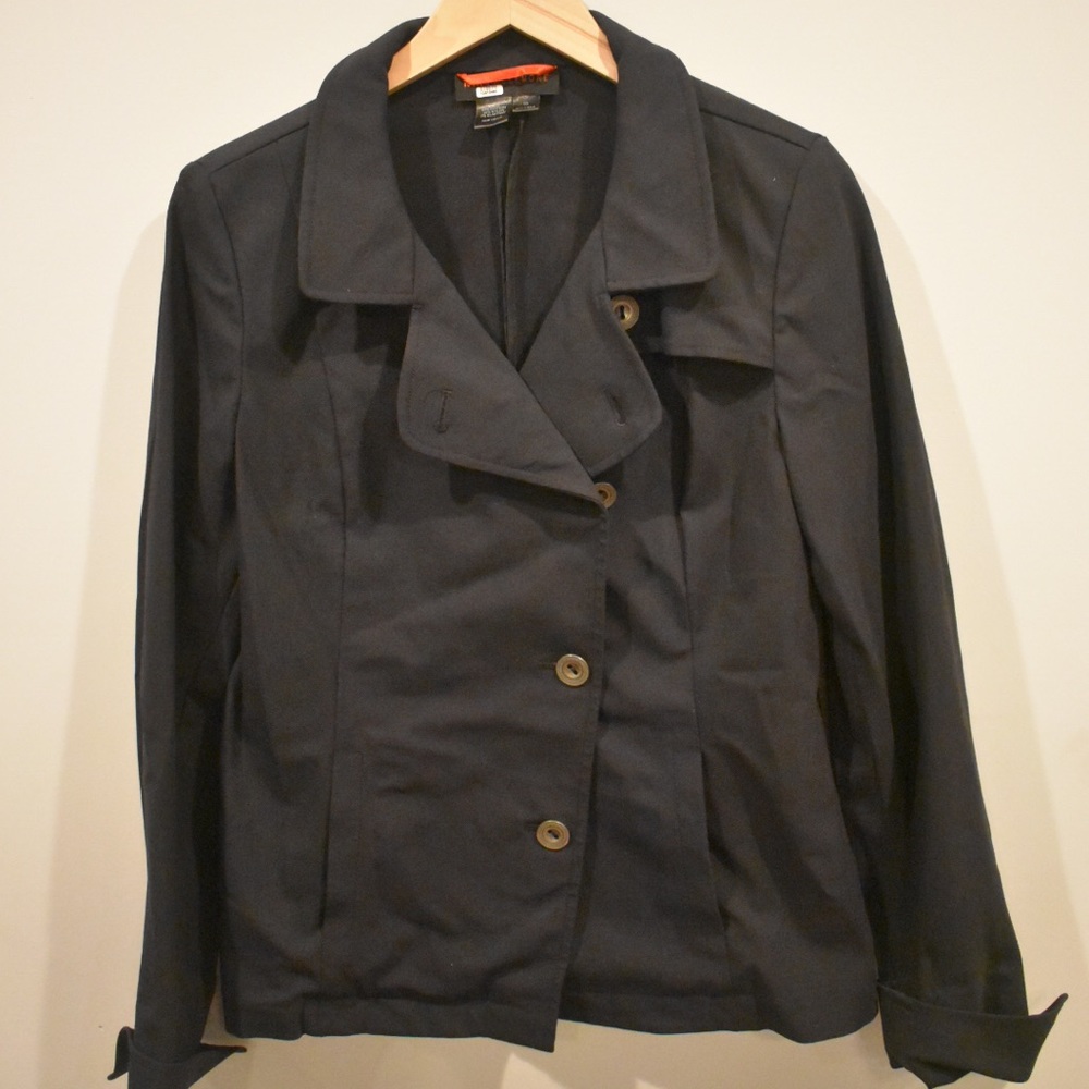 Nina Mclemore trench style rain coat/jacket